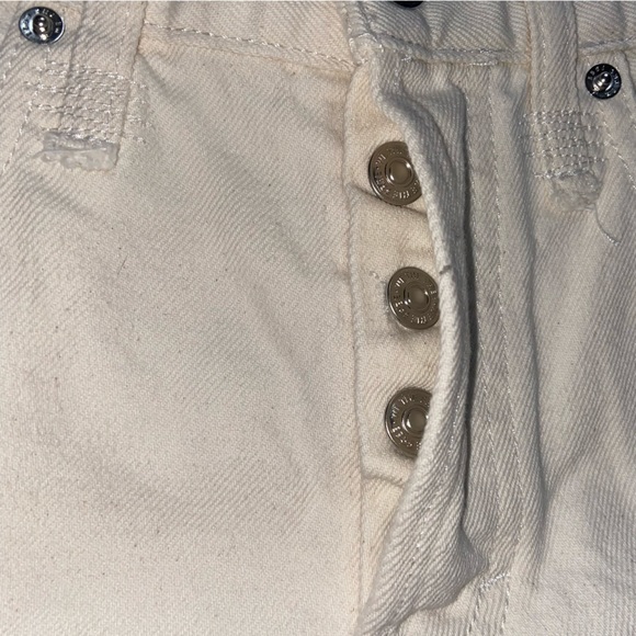 Free People We The Free Loving Good Vibrations Cut Off Jean Shorts Sz 24 - Picture 13 of 14